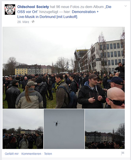 Die „OSS“ „vor Ort“. Hier: Naziaufmarsch von „Die Rechte“ am 28. März in Dortmund.